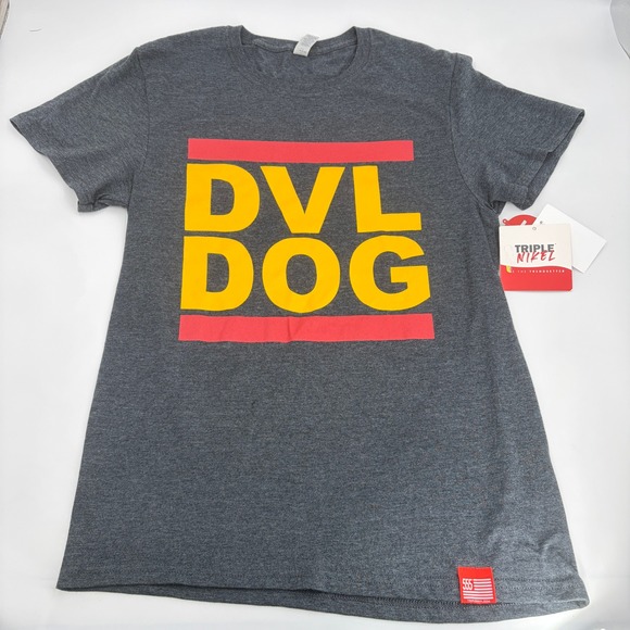 Triple Nikel Other - Triple Nikel DVL DOG Graphic Tee Gray 555 Battalion‎ Streetwear S NWT
